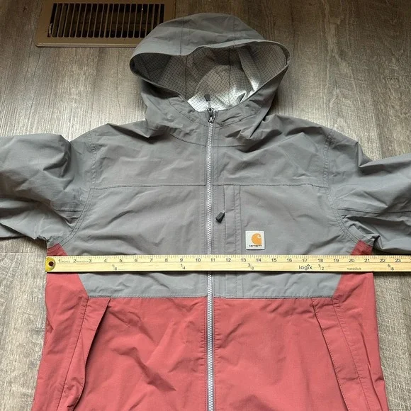 Carhartt Storm Defender Jacket Mens Size M Gray Hooded Waterproof Coat EXC++++++ - Picture 5 of 7